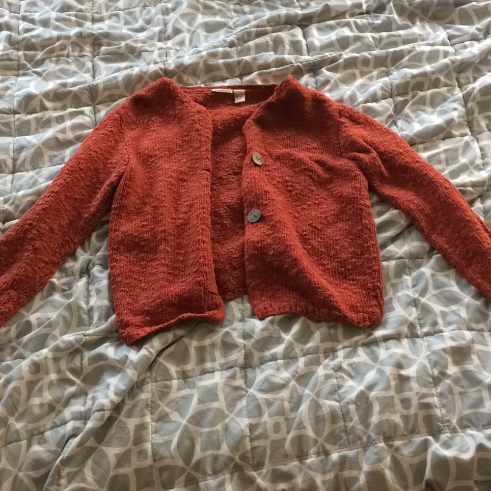 Vintage Burnt Orange cotton cardigan